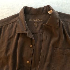 Tommy Bahamas Men Brown 'catalina Twill'  Shirt